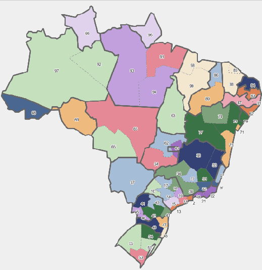 Mapa da Implantação da Portabilidade Numérica no Brasil